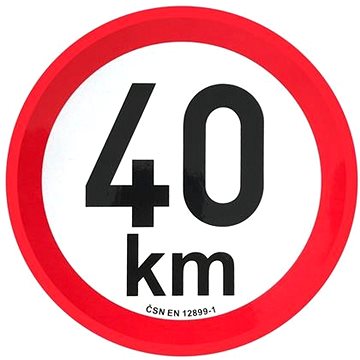 

ACI Omezení rychlosti 40 km retroreflexní průměr 200 mm (na přívěsy)