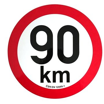 

ACI Omezení rychlosti 90 km retroreflexní průměr 200 mm (na přívěsy)