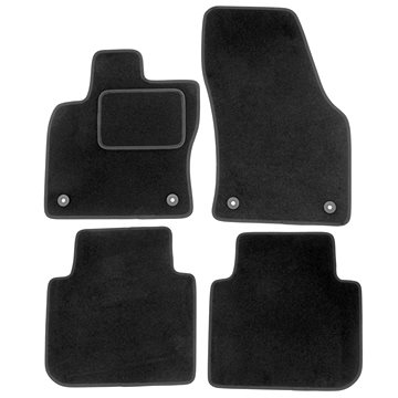 ACI textilní koberce pro ŠKODA KODIAQ 17-  černé (pro kulaté příchytky) sada 4 ks - Autokoberce