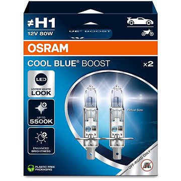 

OSRAM Cool Blue Boost "H1",12V, 80W, P14.5s Duobox