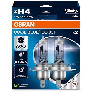 

OSRAM Cool Blue Boost "H4",12V, 100/90W, P43t, Duobox