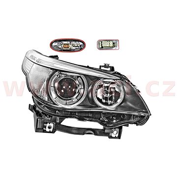 

HELLA BMW 5, 03-07 př. světlo BI-XENON D1S+H7 natáčecí HEL P