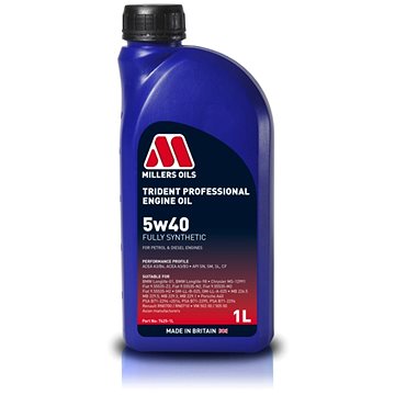 

Millers Oils Plně syntetický motorový olej Trident Professional 5W-40 1l