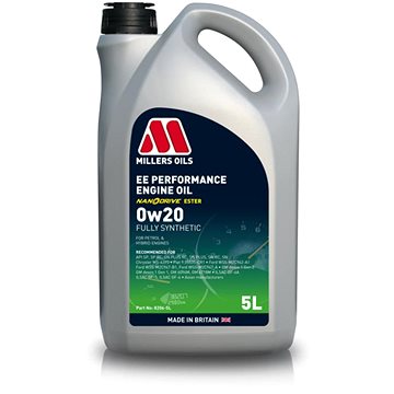 

Millers Oils EE Performance 0W-20 5l s technologií Nanodrive