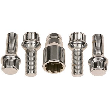 

ACI Bezpečnostní šrouby na kola, závit M14x1.5, kulové sedlo, délka závitu 27 mm (sada 4 ks)