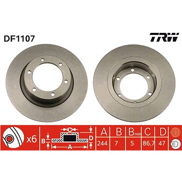 

TRW Brzdový kotouč DF1107 sada 2ks
