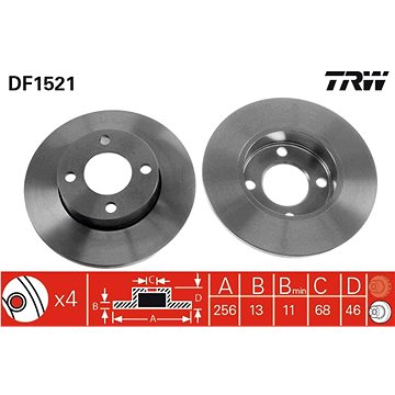 

TRW Brzdový kotouč DF1521 sada 2ks