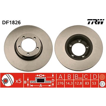 

TRW Brzdový kotouč DF1826 sada 2ks