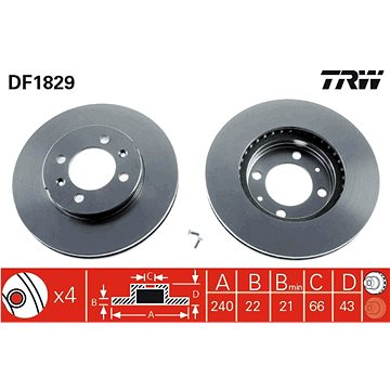

TRW Brzdový kotouč DF1829 sada 2ks