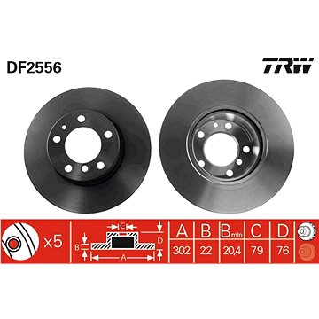 

TRW Brzdový kotouč DF2556 sada 2ks