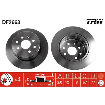 

TRW Brzdový kotouč DF2663 sada 2ks