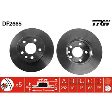 

TRW Brzdový kotouč DF2665 sada 2ks