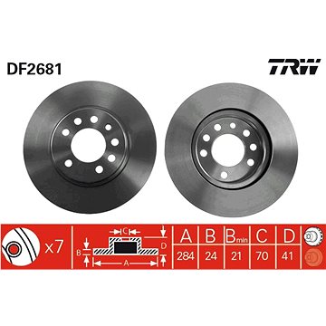 

TRW Brzdový kotouč DF2681 sada 2ks