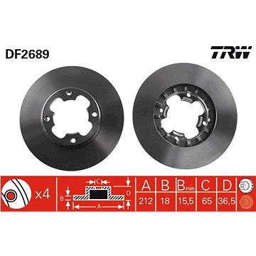 

TRW Brzdový kotouč DF2689 sada 2ks