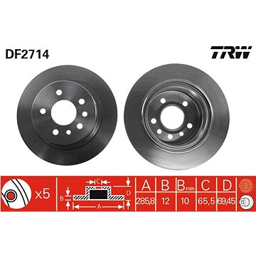 

TRW Brzdový kotouč DF2714 sada 2ks
