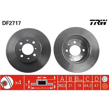 

TRW Brzdový kotouč DF2717 sada 2ks