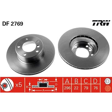 

TRW Brzdový kotouč DF2769 sada 2ks