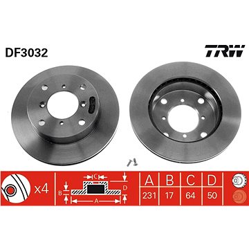 

TRW Brzdový kotouč DF3032 sada 2ks