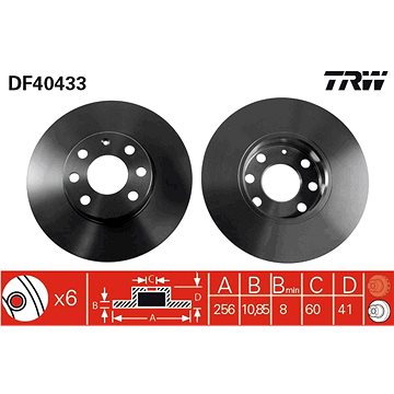 

TRW Brzdový kotouč DF4043 sada 2ks