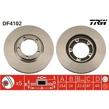 

TRW Brzdový kotouč DF4102 sada 2ks