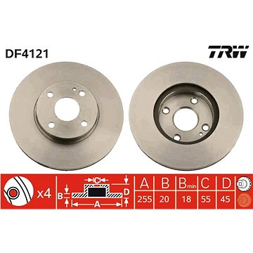 

TRW Brzdový kotouč DF4121 sada 2ks