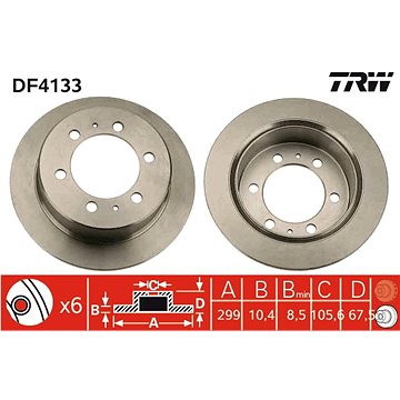 

TRW Brzdový kotouč DF4133 sada 2ks