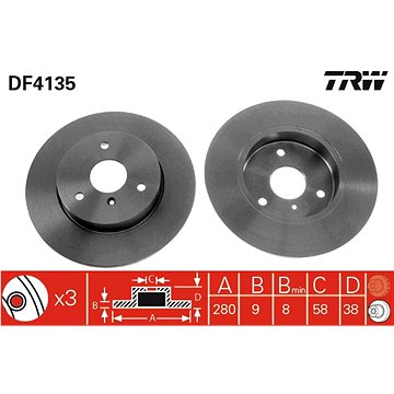 

TRW Brzdový kotouč DF4135 sada 2ks
