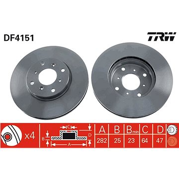 

TRW Brzdový kotouč DF4151 sada 2ks