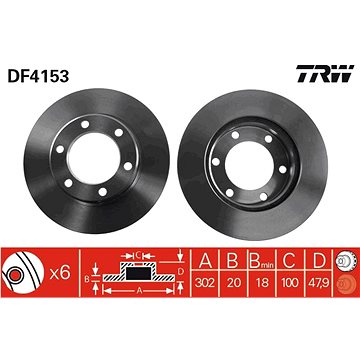 

TRW Brzdový kotouč DF4153 sada 2ks