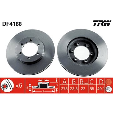 

TRW Brzdový kotouč DF4168 sada 2ks