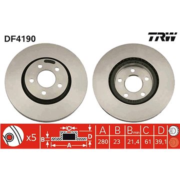 

TRW Brzdový kotouč DF4190 sada 2ks