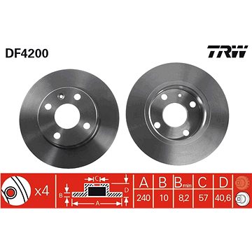 

TRW Brzdový kotouč DF4200 sada 2ks