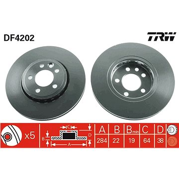 

TRW Brzdový kotouč DF4202 sada 2ks