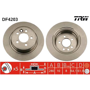

TRW Brzdový kotouč DF4203 sada 2ks