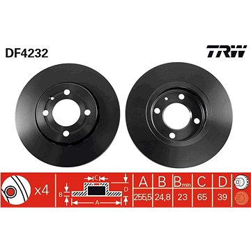 

TRW Brzdový kotouč DF4232 sada 2ks
