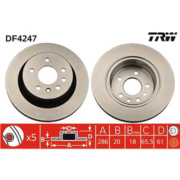 

TRW Brzdový kotouč DF4247 sada 2ks