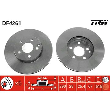 

TRW Brzdový kotouč DF4261 sada 2ks