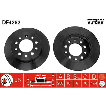 

TRW Brzdový kotouč DF4282 sada 2ks