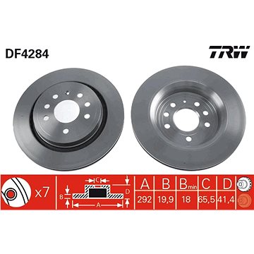 

TRW Brzdový kotouč DF4284 sada 2ks
