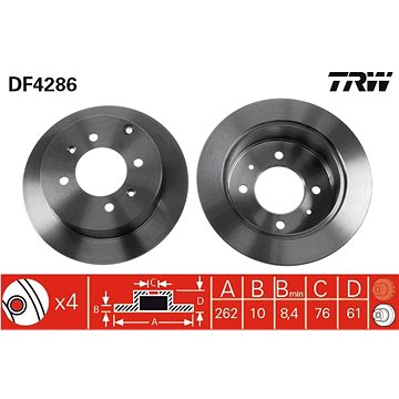 

TRW Brzdový kotouč DF4286 sada 2ks