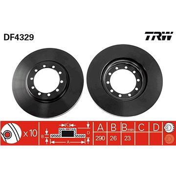 

TRW Brzdový kotouč DF4329 sada 2ks