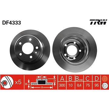 

TRW Brzdový kotouč DF4333 sada 2ks