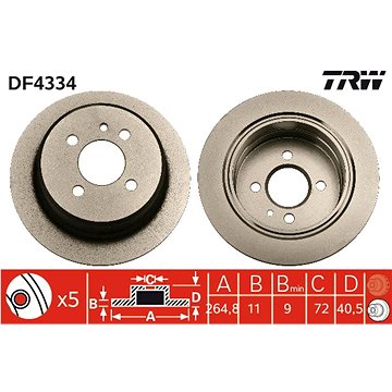 

TRW Brzdový kotouč DF4334 sada 2ks