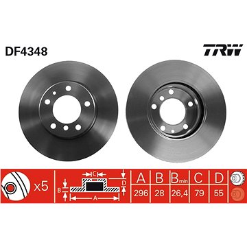 

TRW Brzdový kotouč DF4348 sada 2ks