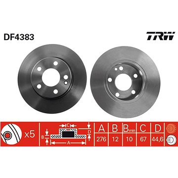 

TRW Brzdový kotouč DF4383 sada 2ks