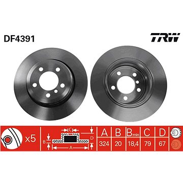 

TRW Brzdový kotouč DF4391 sada 2ks
