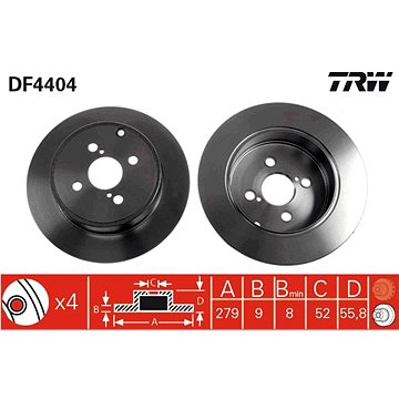 

TRW Brzdový kotouč DF4404 sada 2ks
