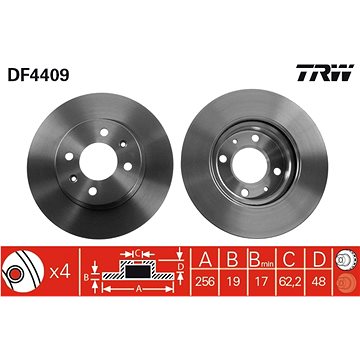 

TRW Brzdový kotouč DF4409 sada 2ks