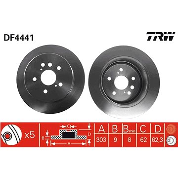 

TRW Brzdový kotouč DF4441 sada 2ks