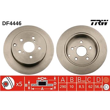 

TRW Brzdový kotouč DF4446 sada 2ks
